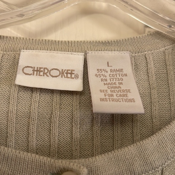 Women’s green short sleeve cardigan - Picture 4 of 5